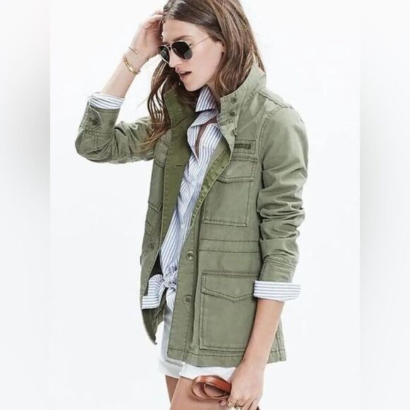 Madewell Catskills Army Green Military Utility Jacket Size Small - Picture 1 of 10